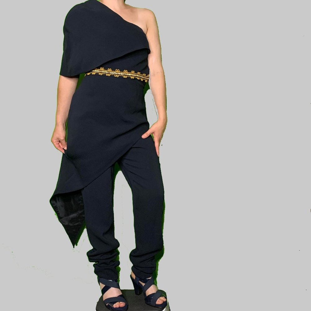 Sass & Bide Twist and Shout Romper / Jumper / Pantsuit with Cape. US Small 2